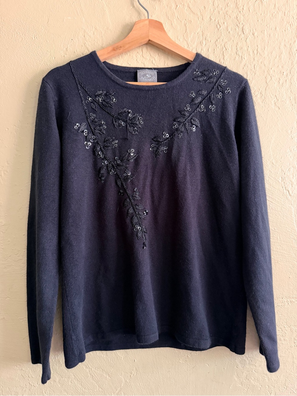 Designers Originals Navy Embellished Crewneck Sweater